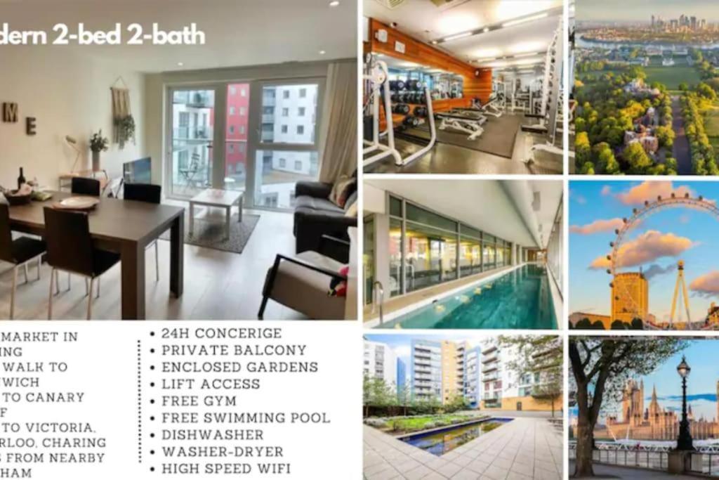 2bed 2bath -pool, Balcony, Gym Lift Londra